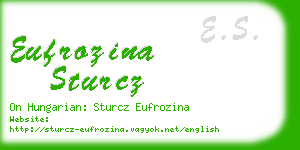 eufrozina sturcz business card